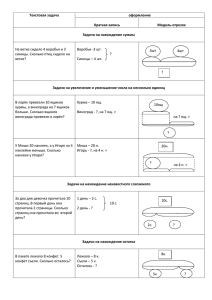 Текстовая задача оформление  Краткая запись