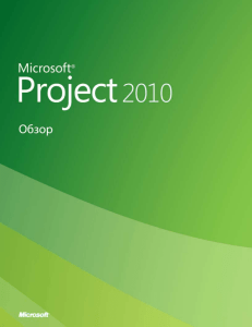 Microsoft® Project 2010 — обзор