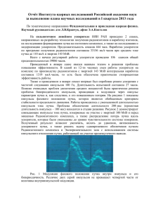Отчёт Института ядерных исследований Российской академии