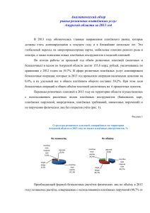 Аналитический обзор рынка розничных платёжных услуг Амурской области за 2013 год