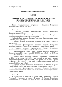О бюджете Республики Башкортостан на 2015