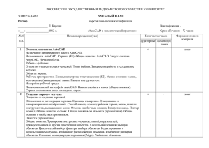 Основные понятия AutoCAD - Российский государственный