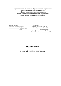 Положение о рабочей учебной программе