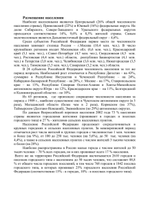 Размещение населения - Всероссийская перепись населения