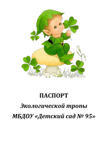 ПАСПОРТ Экологической тропы МБДОУ «Детский сад № 95»
