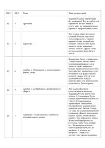 Сравнение заданий 2014 – 2015 года Русский язык.