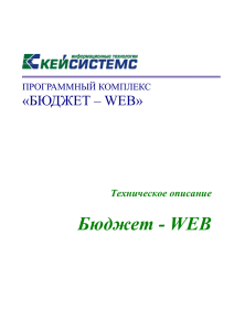 Техническое описание Бюджет-WEB