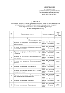УТВЕРЖДЕНЫ постановлением администрации муниципального образования город Краснодар