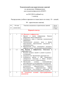 Календарно-тематический план 2013-2014 гг.