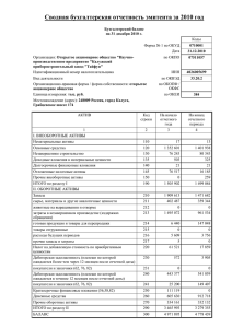 Сводная бухгалтерская отчетность эмитента за 2010 год