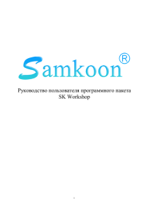 Руководство пользователя программного пакета SK Workshop 1