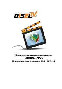 Инструкция пользователя DISEL-TV