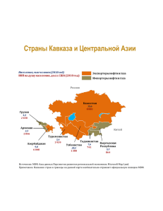 Страны Кавказа и Центральной Азии
