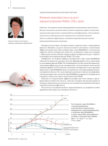 Влияние вазопрессина на рост карциносаркомы Walker 256 у крыс