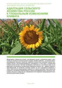 Адаптация сельского хозяйства России к глобальным