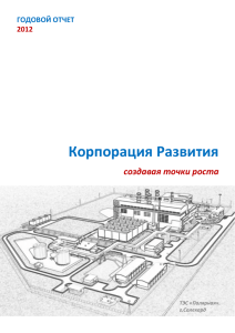 Годовой отчет ОАО «Корпорация Развития» за 2012 г.