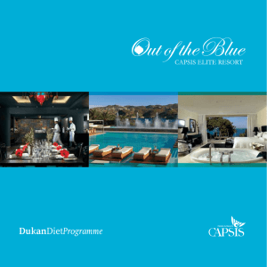 Brochure Diet Ducan Out of the Blue Capsis, Crete, Greece