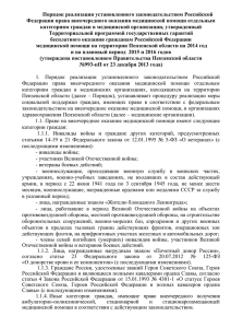Порядок реализации установленного законодательством Российской