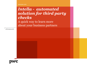 Intella - automated solution for third party checks