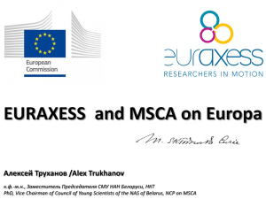 EURAXESS and MSCA on Europa