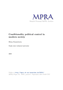 Conditionality political control in modern society