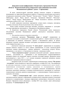 Дополнительная информация о бюджетном учреждении Омской