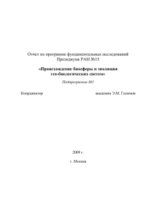 Полный отчет программы 2009