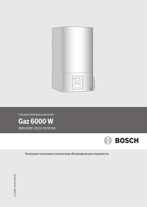 инструкция на настенные газовые котлы серии Gaz 6000 W