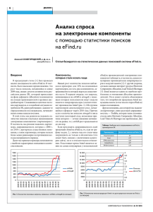 Анализ спроса на электронные компоненты с помощью статистики поисков на eFind.ru