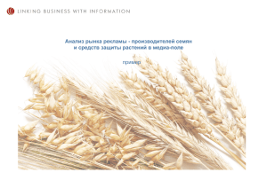 Анализ рынка рекламы - производителей семян и средств