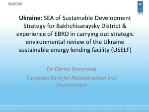 Ukraine: SEA of Sustainable Development Strategy for