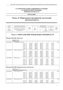ТЕРм-26-2001 Оборудование предприятий текстильной