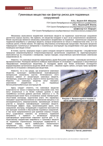 Гуминовые вещества как фактор риска для подземных сооружений Инженерно-строительный журнал, №5, 2009