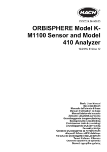 ORBISPHERE Model K- M1100 Sensor and Model 410 Analyzer