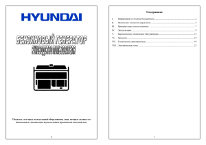Инструкция по эксплуатации бензинового генератора HYUNDAI