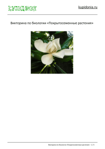Викторина по биологии «Покрытосеменные растения»