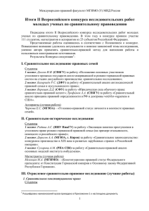 Итоги II Всероссийского конкурса исследовательских работ