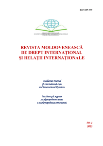 RMDIRI, 2013, Nr. 1 - Revista Moldovenească de Drept Internaţional