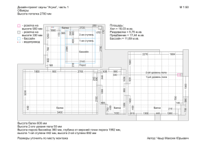Дизайн-проект сауны “Агуна”, часть 1 Обмеры Высота потолка