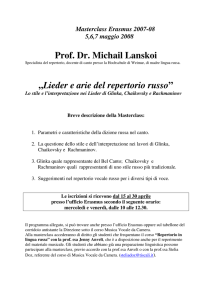 Prof. Dr. Michail Lanskoi „Lieder e arie del repertorio russo”
