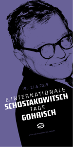 schostakowitsch gohrisch - Deutsche Schostakowitsch Gesellschaft