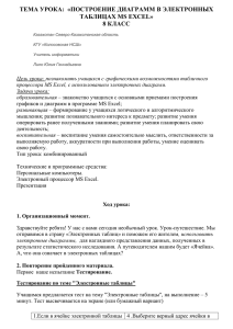 ТЕМА УРОКА: «ПОСТРОЕНИЕ ДИАГРАММ В ЭЛЕКТРОННЫХ