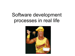 Software development processes in real life