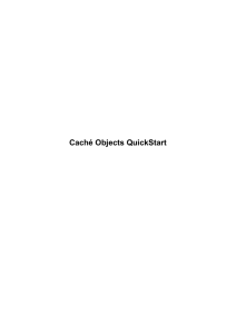 Caché Objects QuickStart
