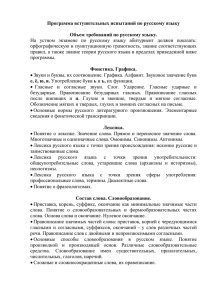 Тест к вступительным экзаменам по русскому языку