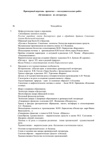 исследовательских работ по русскому языку и литературе