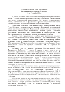 Отчет о выполнении плана мероприятий Богучарского муниципального района с