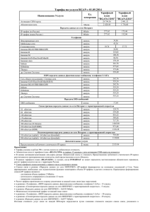 Тарифы в рублях на услуги связи Инмарсат BGAN с 1.05.14