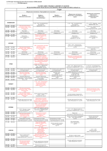 Расписание бакалавриата на II семестр 2013