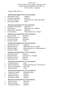 Результаты VІІІ Всеукраинского турнира &#34;Золотая осень&#34; среди юношей 2002-2003, 2004-2005 г.р.